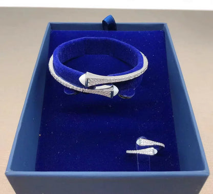 New Romatic Women'S Fashion 2 Pcs Bracelet & Ring Set Colorful Resin Simple Design Open Cuff Bangle Jewelry Set - MONVRCH