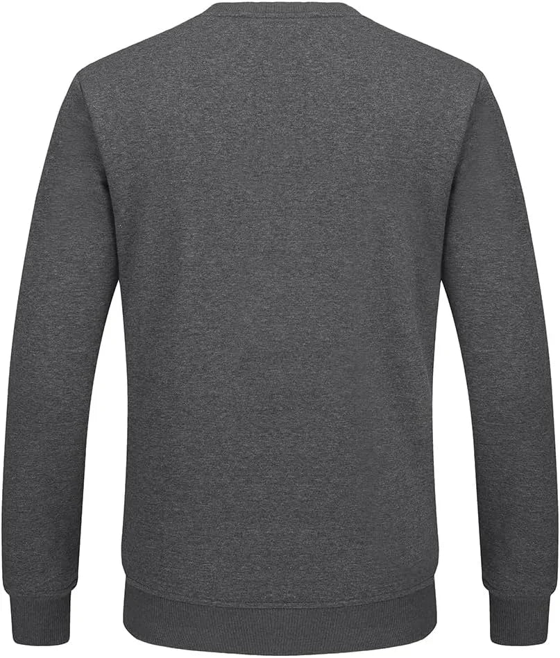Men'S Fleece Sweatshirts Warm Sherpa Lined Heavy Thicken Underwear Winter Crewneck Pullover Tops Shirts - MONVRCH