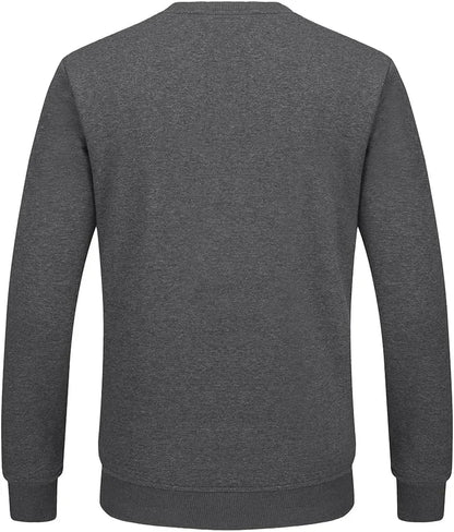 Men'S Fleece Sweatshirts Warm Sherpa Lined Heavy Thicken Underwear Winter Crewneck Pullover Tops Shirts - MONVRCH