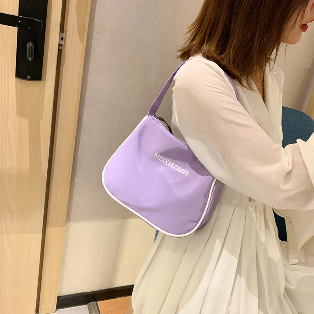 Nylon Small Shoulder Bags for Women 2022 Casual Classic Wild Women Handbag Simple Mini Totes Clutch Female Underarm Bags - MONVRCH