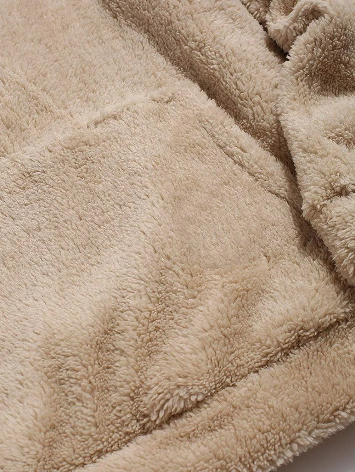 Mens Fuzzy Sherpa Pullover Hoodie Sweatshirts Long Sleeve Sport Front Pocket Military Fall Outwear Winter Hooded - MONVRCH