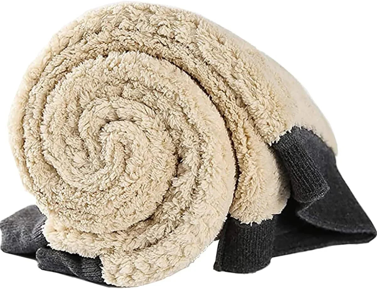 Men'S Fleece Sweatshirts Warm Sherpa Lined Heavy Thicken Underwear Winter Crewneck Pullover Tops Shirts - MONVRCH