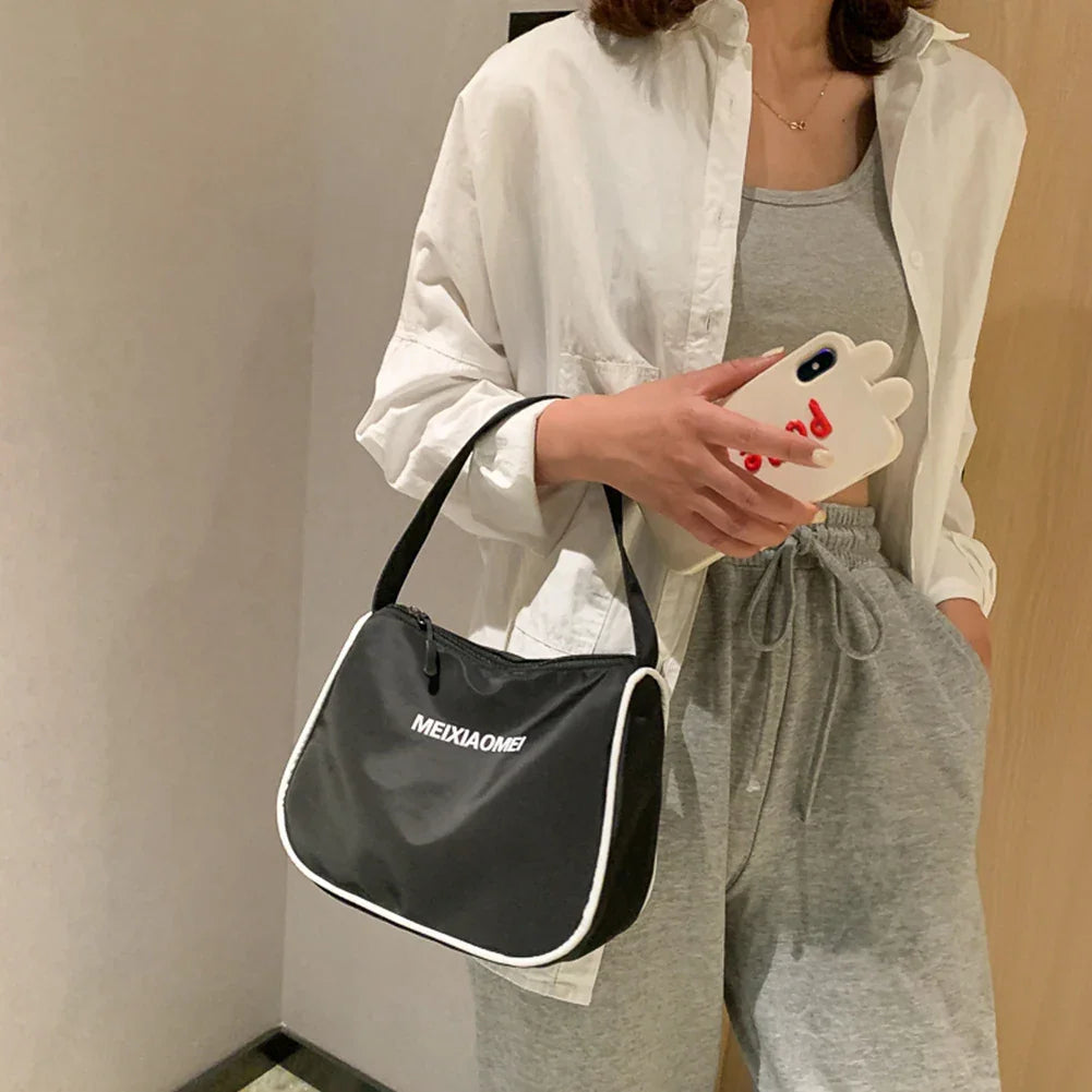 Nylon Small Shoulder Bags for Women 2022 Casual Classic Wild Women Handbag Simple Mini Totes Clutch Female Underarm Bags - MONVRCH