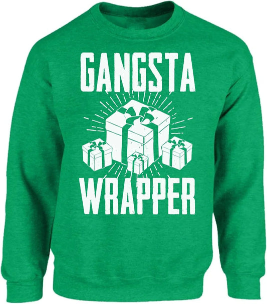Gangsta Wrapper Sweatshirt Gangsta Wrapper Ugly Christmas Sweater Funny Xmas Gangsta Gift Wrappers Sweater - MONVRCH