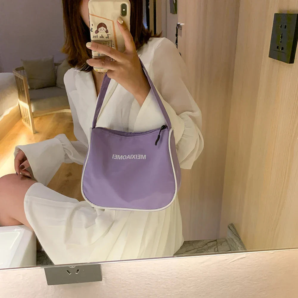 Nylon Small Shoulder Bags for Women 2022 Casual Classic Wild Women Handbag Simple Mini Totes Clutch Female Underarm Bags - MONVRCH