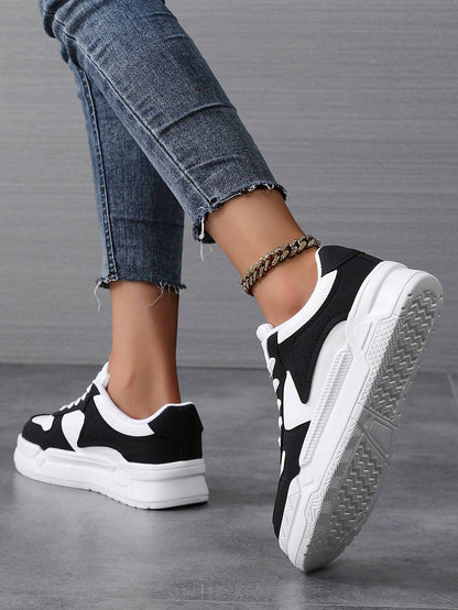 Shoes Women'S Lace-Up Casual Sneakers Court Shoes Board Shoes Lightweight Street Shoes - MONVRCH